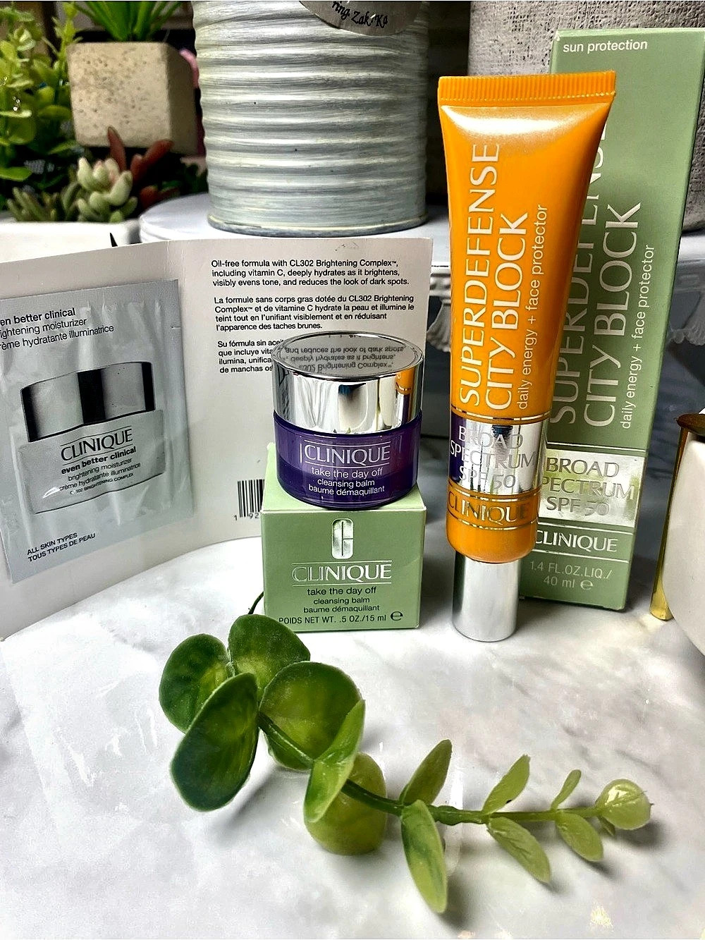 NWT Clinique 3 Pc Full Size, Travel & Sample Size Set